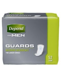 Depend Guards for Men Adult Incontinence Bladder Control Pad - 12 Inch