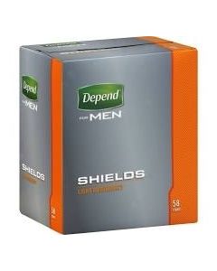Depend Shields for Men Adult Incontinence Bladder Control Pad